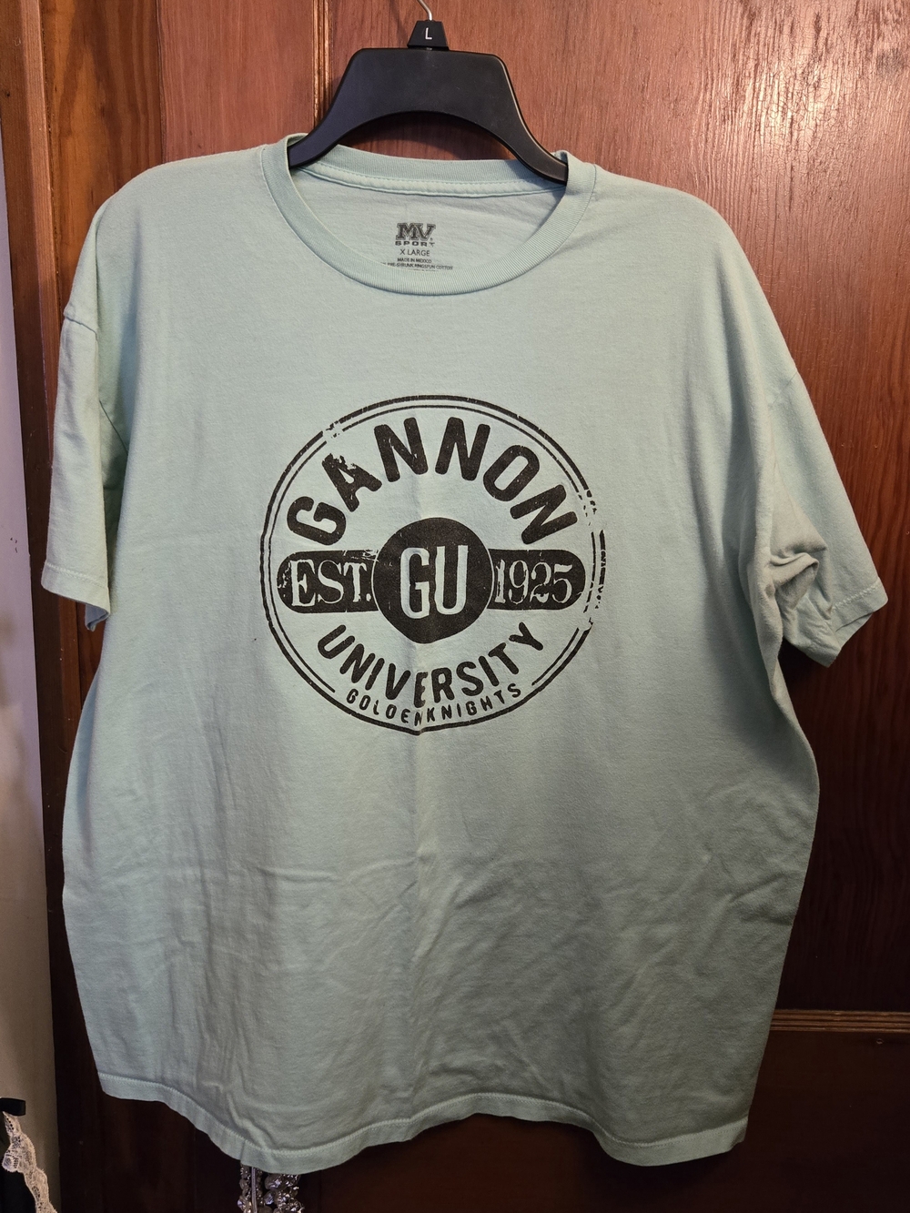 MV Sport Mint Green Gannon University Short Sleeve Tee